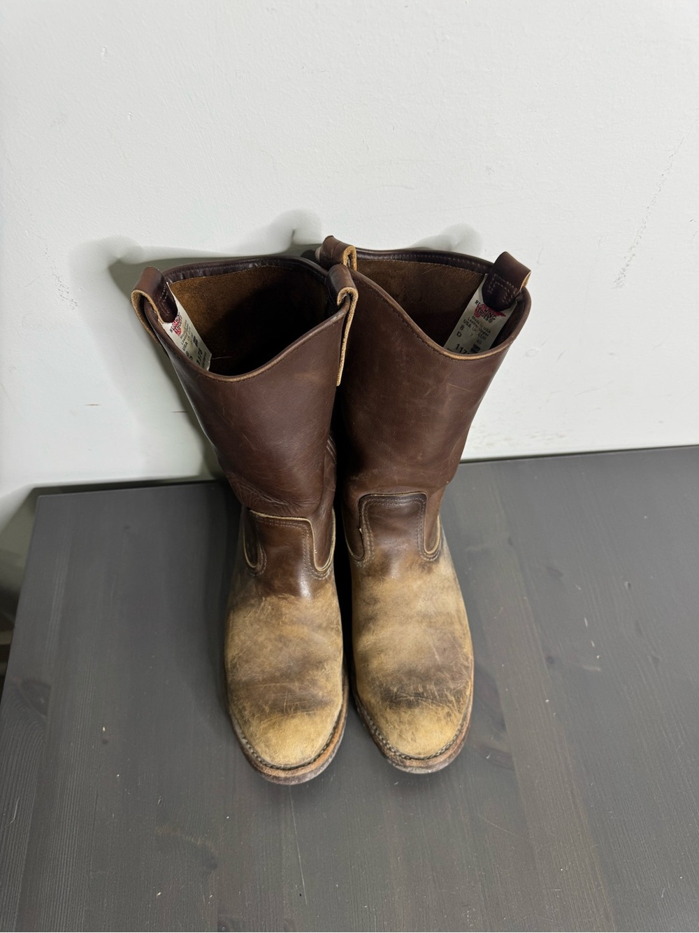 RED WING Pecos USA Dark Brown Distressed Leather Men’s Boots #1178